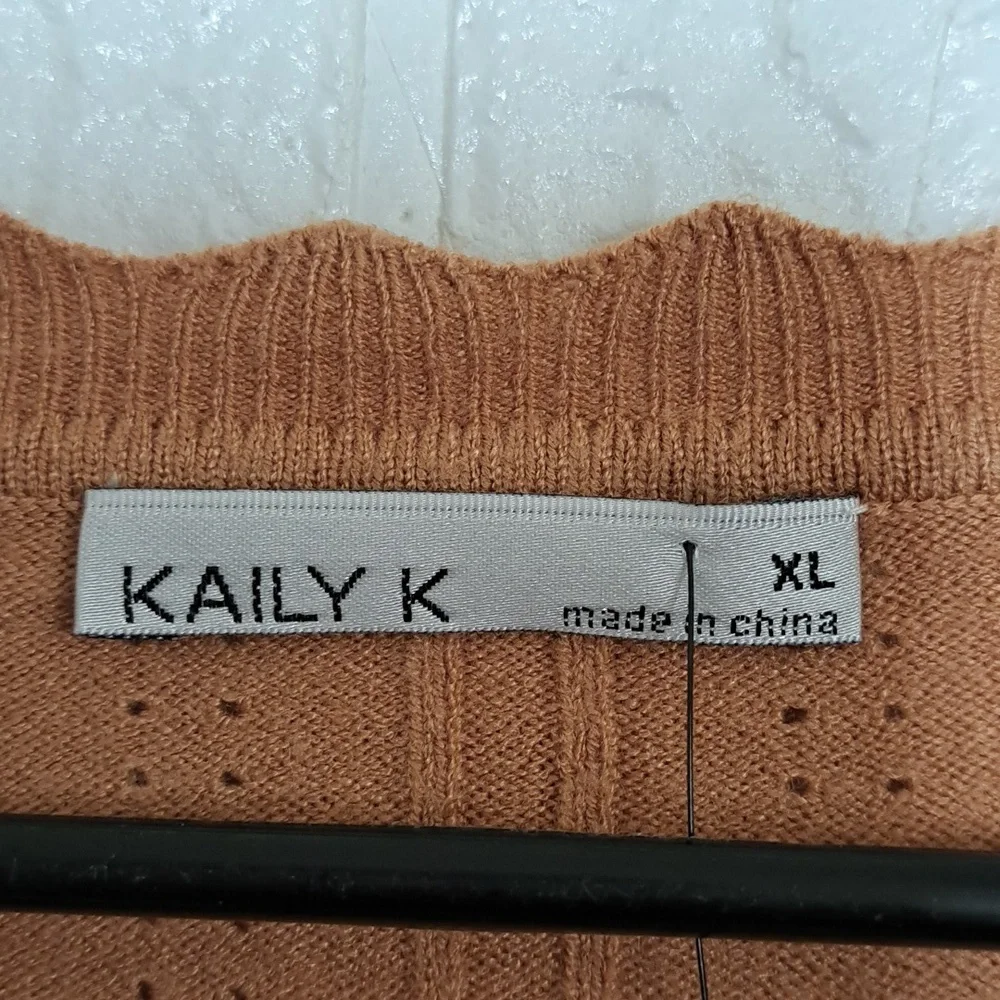 BELLDINI Women's Kaily K. Square Neck Sweater Almond XL